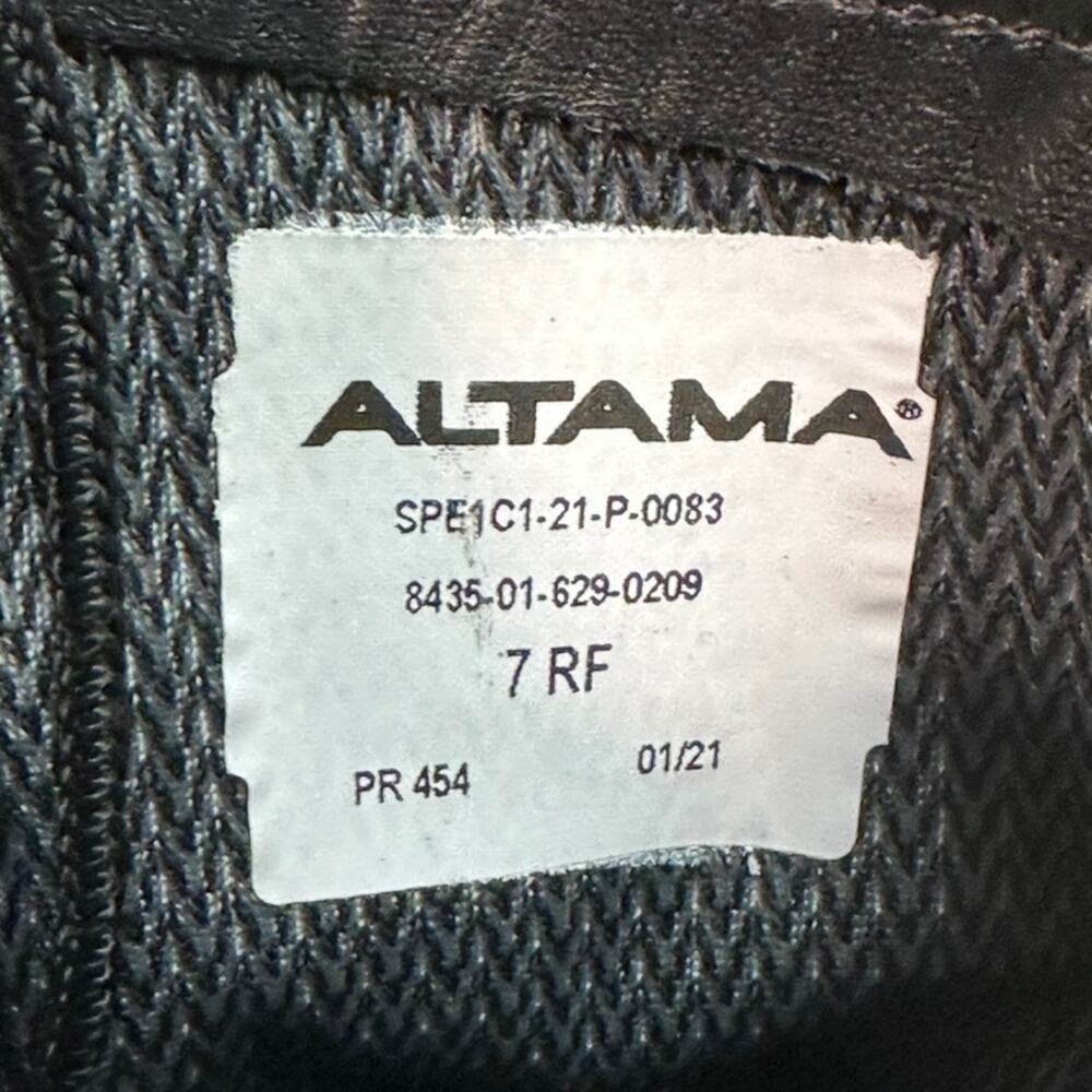 VERY GOOD Altama Wrath 8" Steel Toe Boots Triple Black Leather 7 - Picture 9 of 15